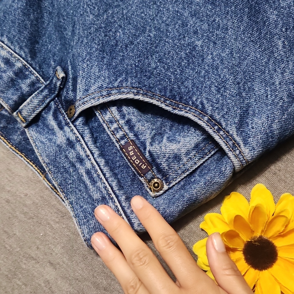 RARE!! Vintage Lee Riders High Rise Relaxed Baggy Taper Leg Blue Denim Mom Jeans - Picture 6 of 12